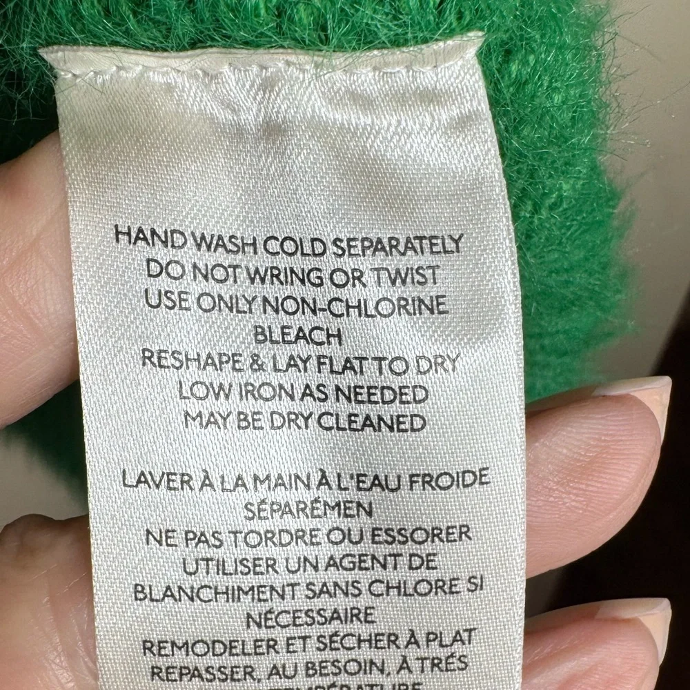 free people green fuzzy sweater size‎ extra small, is oversized